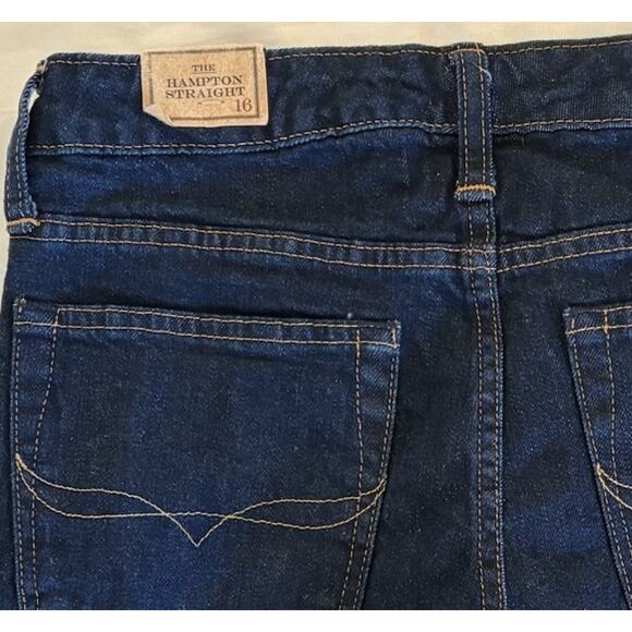 NWT Polo Ralph Lauren Hampton Straight Boy’s Jeans Size 16 Dark Blue Denim - Picture 9 of 14